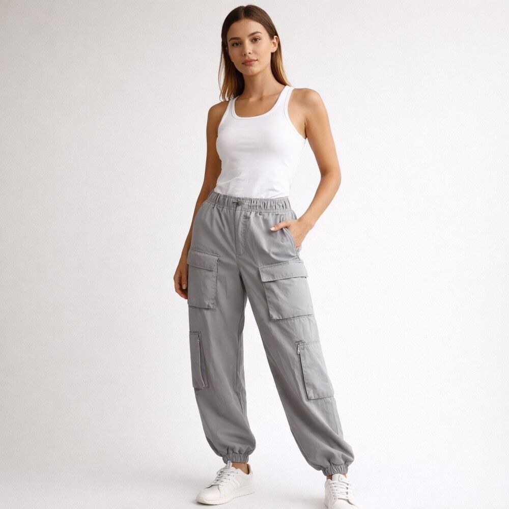 Faded Rose Essentials Nylon Cargo Pants Gorpcore Streetwear SZ S